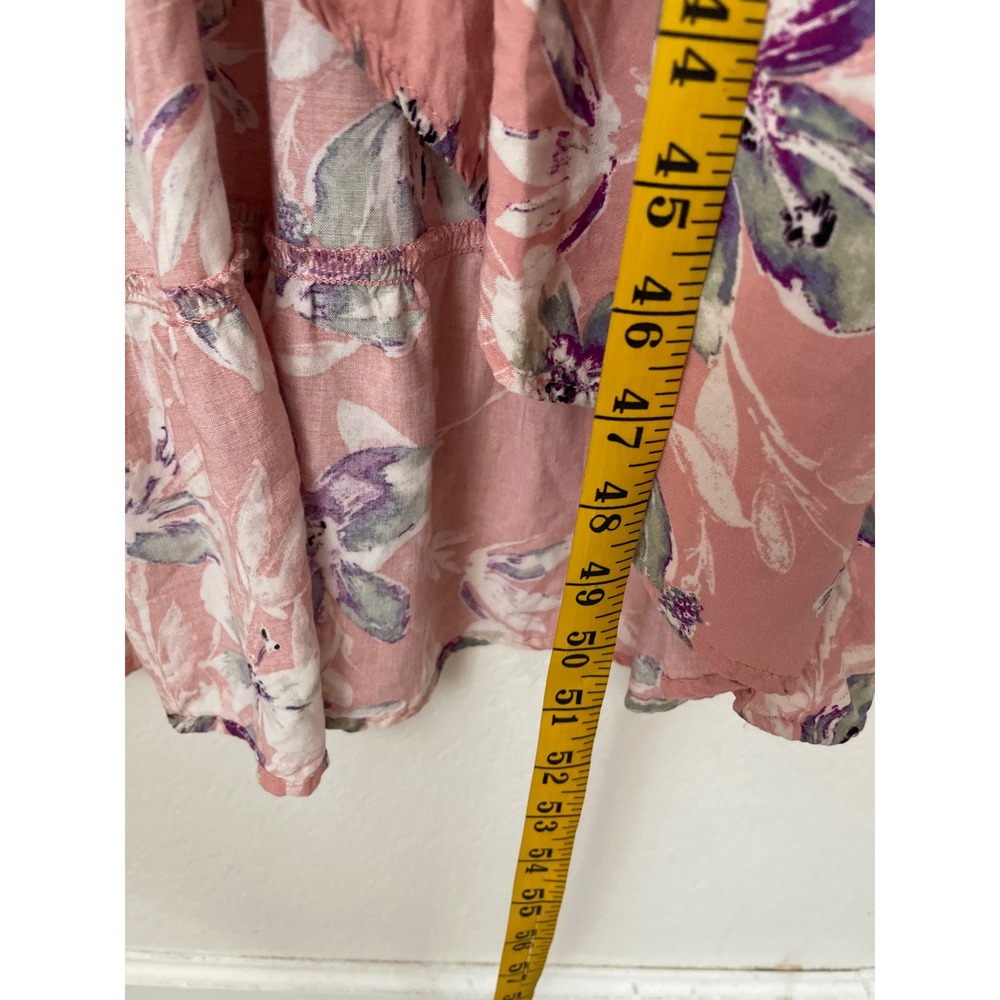 Xhilaration Women's Floral Smocked Maxi Dress Pockets Blush Pink Large - Picture 8 of 9